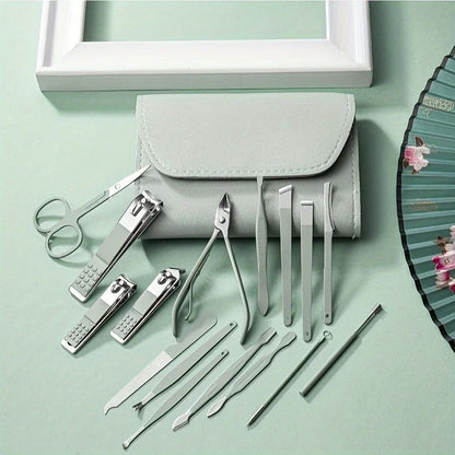 16pcs Nail clippers and nail trimming tool set