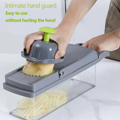 16 in 1 Multifunctional Vegetable Slicer Cutter with Storage Container