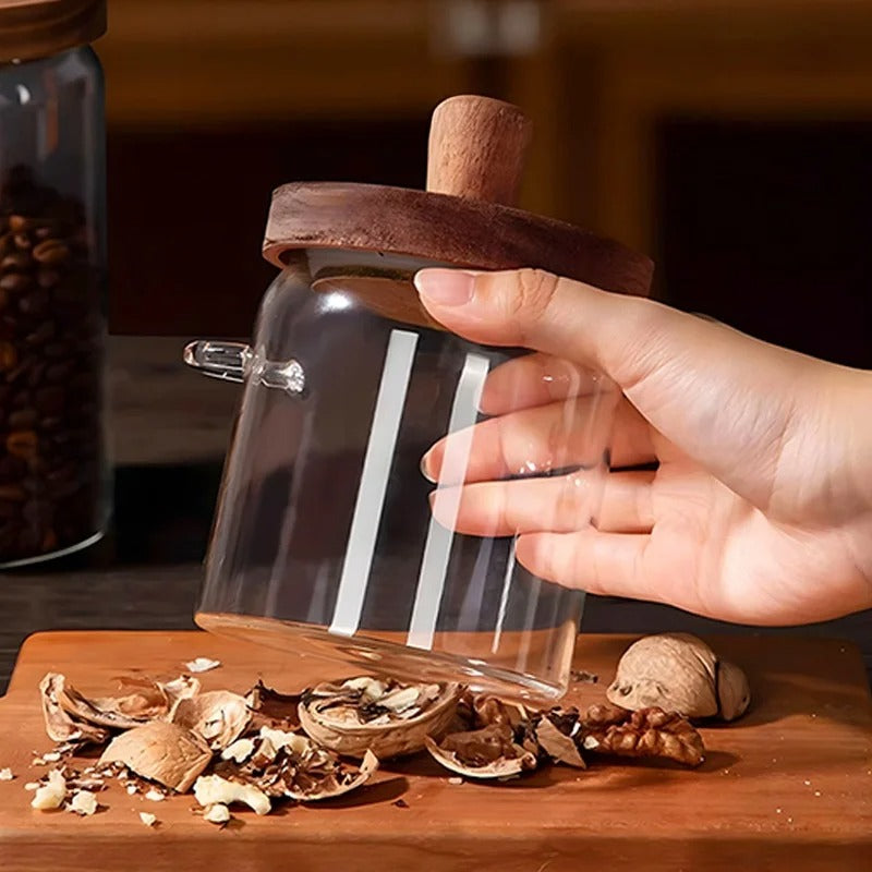High Borosilicate Glass Sealable Tea Storage Jar with Lid