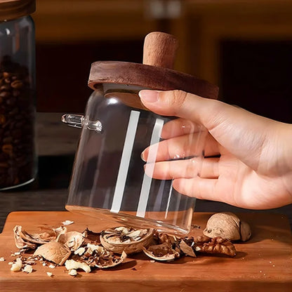 High Borosilicate Glass Sealable Tea Storage Jar with Lid