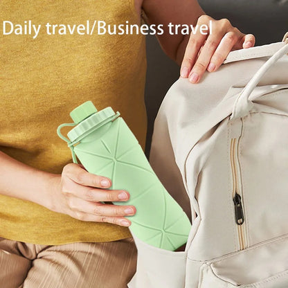 600ml Silicone Foldable Water Bottle