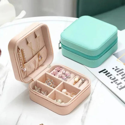 Mini Leather Square Jewellery Box