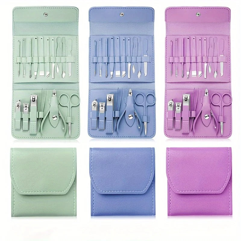 16pcs Nail clippers and nail trimming tool set