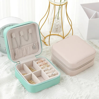 Mini Leather Square Jewellery Box