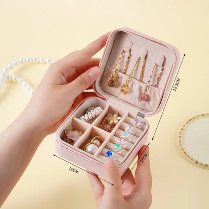 Mini Leather Square Jewellery Box