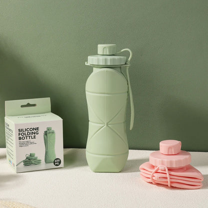 600ml Silicone Foldable Water Bottle