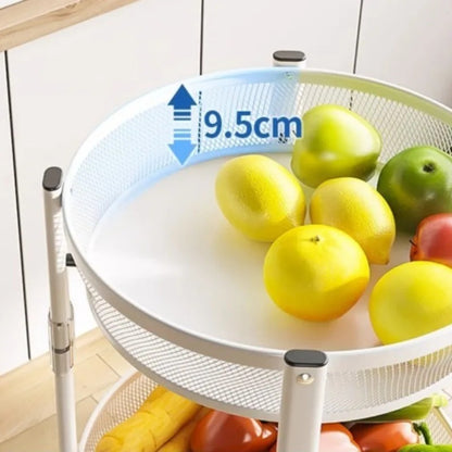 Three-Tier Foldable Kitchen Trolley