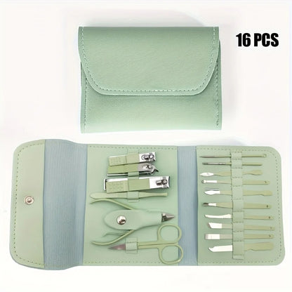 16pcs Nail clippers and nail trimming tool set
