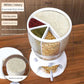 4 Partition Kitchen Cereal Storage Container with Easy Dispensing