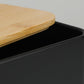 Luxury Matte Black Bread & Canister Set - Tea, Coffee, Sugar, Storage With Bamboo Lids