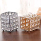 Crystal Makeup Brush & Candle Holder Elegant Desk Organizer