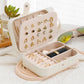 Portable Jewelry Storage Box with Multiple Compartments Elegant Travel Organizer for Rings, Earrings & Necklaces