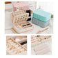 Portable Jewelry Storage Box with Multiple Compartments Elegant Travel Organizer for Rings, Earrings & Necklaces