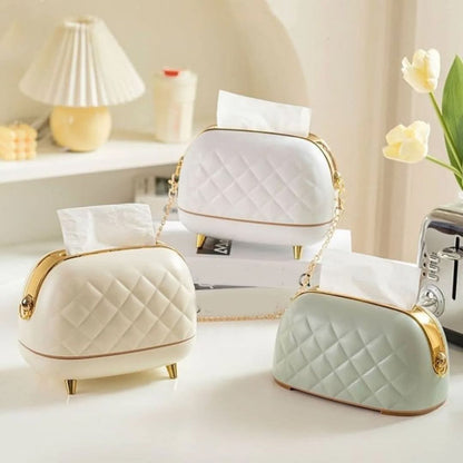 Handbag Style Tissue Box Elegant Leather Tissue Holder for Home