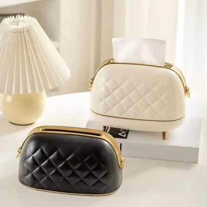 Handbag Style Tissue Box Elegant Leather Tissue Holder for Home