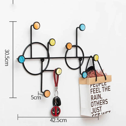 Luxury Nordic Geometric Wall Hook Rack for Entryway & Home Organization