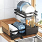 2 Tier Dish Drying Rack with Utensil Holder