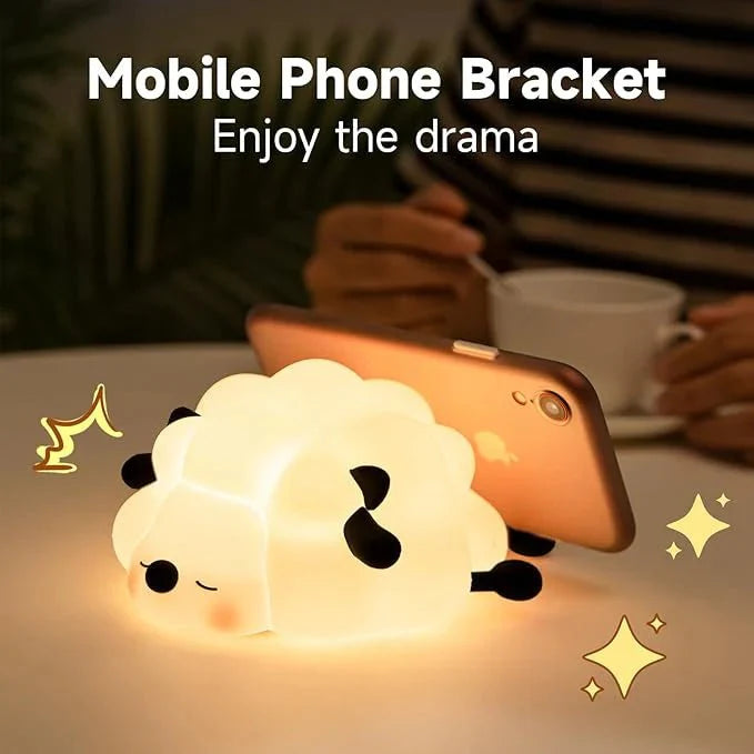 Sheep Silicone Night Light – Multicolour Bedside Lamp for Kids