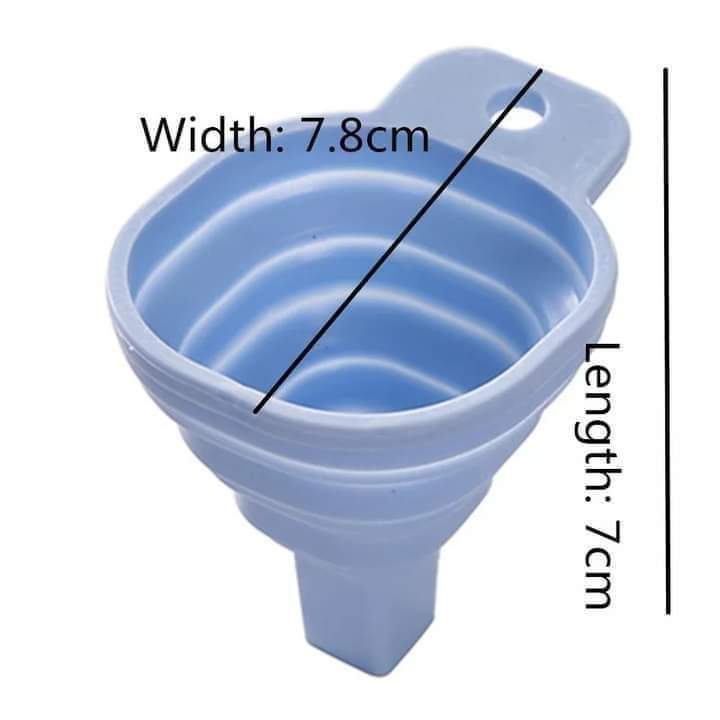 Foldable Silicone Kitchen Funnel for Bottles, Oil, Drinks and Easy Refilling