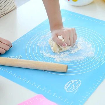 Silicone Roti & Pastry Mat with Measurements for Dough Rolling and Baking