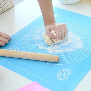 Silicone Roti & Pastry Mat with Measurements for Dough Rolling and Baking