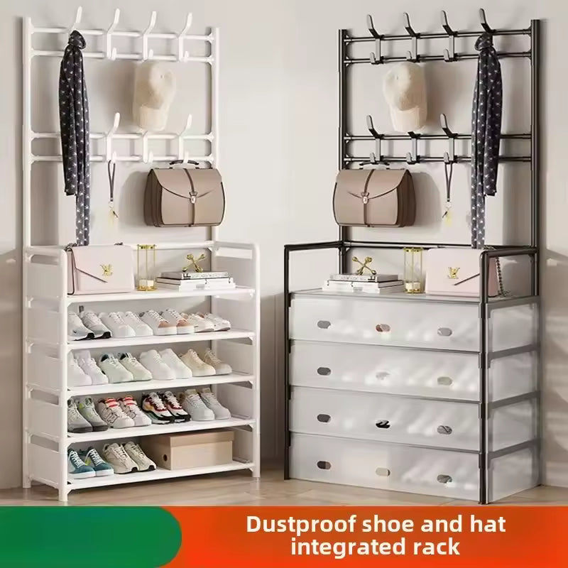 Multi-Functional Shoe and Coat Rack Wide Dustproof Organizer
