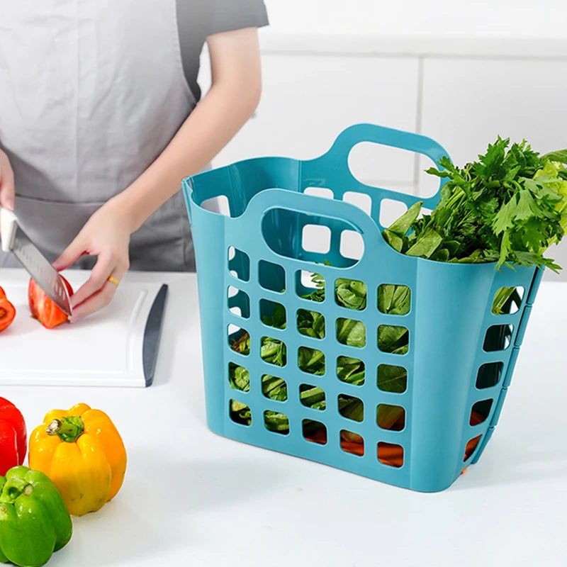 Luxury Foldable Plastic Laundry Basket with Handles