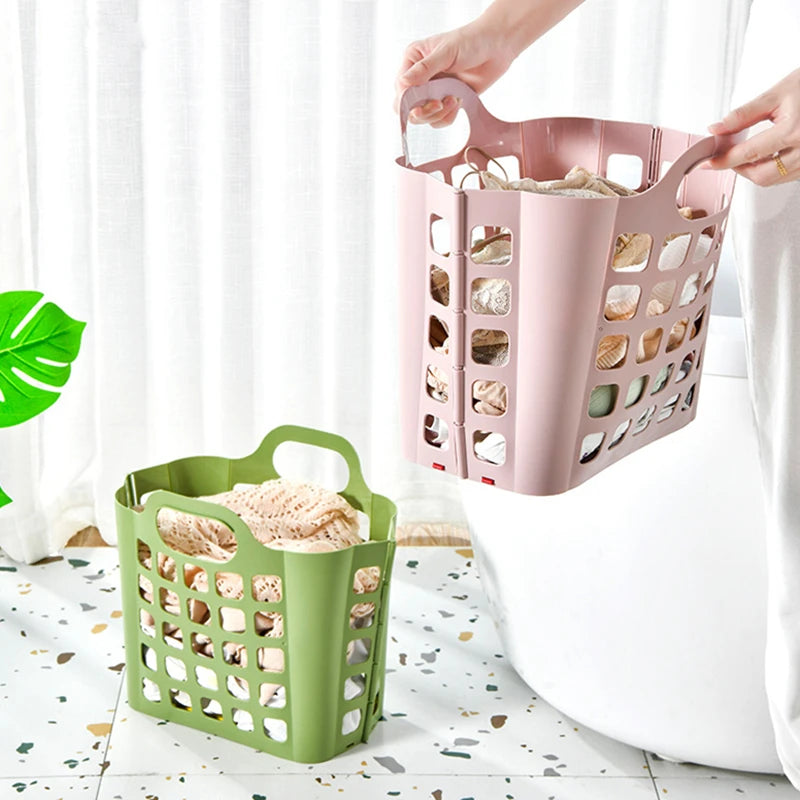 Luxury Foldable Plastic Laundry Basket with Handles