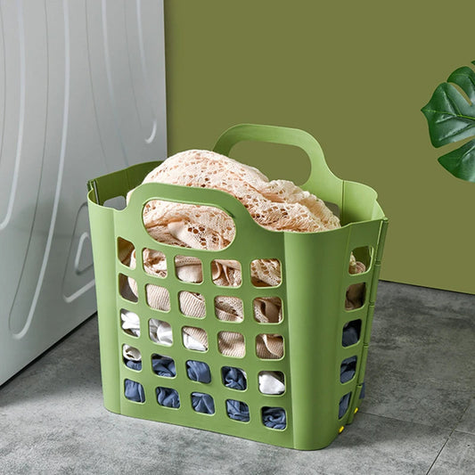 Luxury Foldable Plastic Laundry Basket with Handles