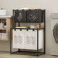 2-Tier Rolling Laundry Basket Double Layer Clothes Storage Organizer