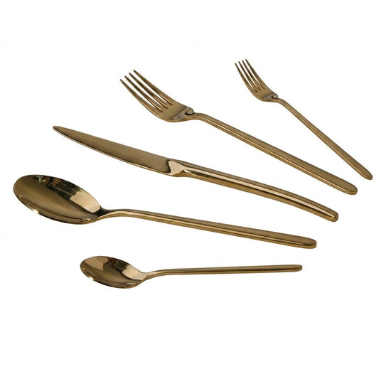 Danny Home Premium 30-Piece Stainless Steel Cutlery Set for Complete Family Dining, Hosting & Elegant Table Settings
